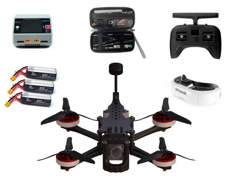 Analog kit — FatShark HDO2 goggles, Tango 2 radio.