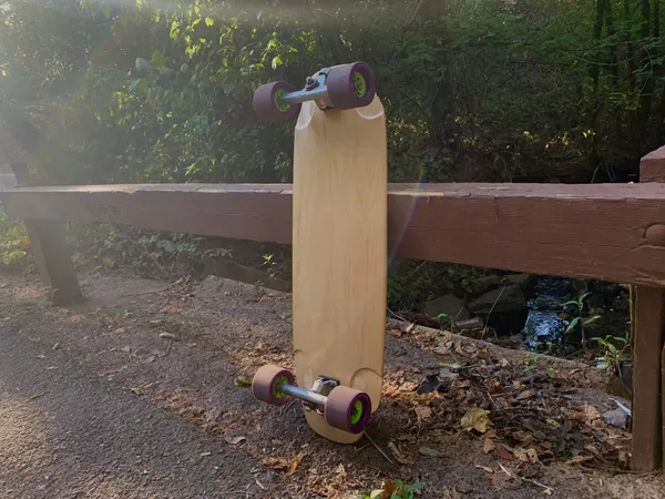 A finished board outdoors.
