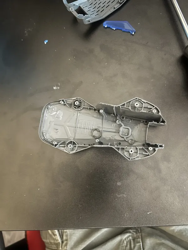 Bottom shell with the electronics removed.