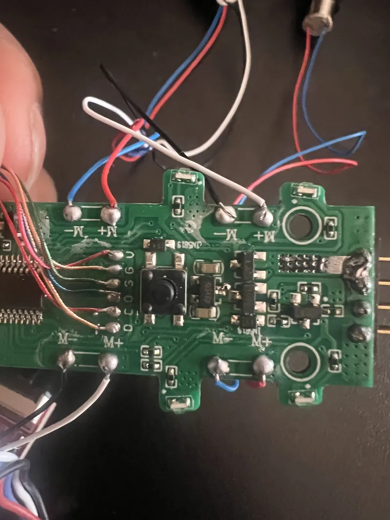 Close-up of the drone's main control board.