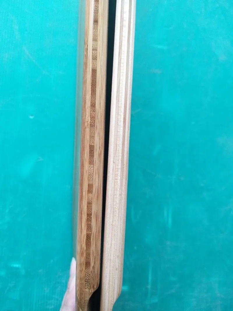 Edge of a deck, showing the laminated plies.