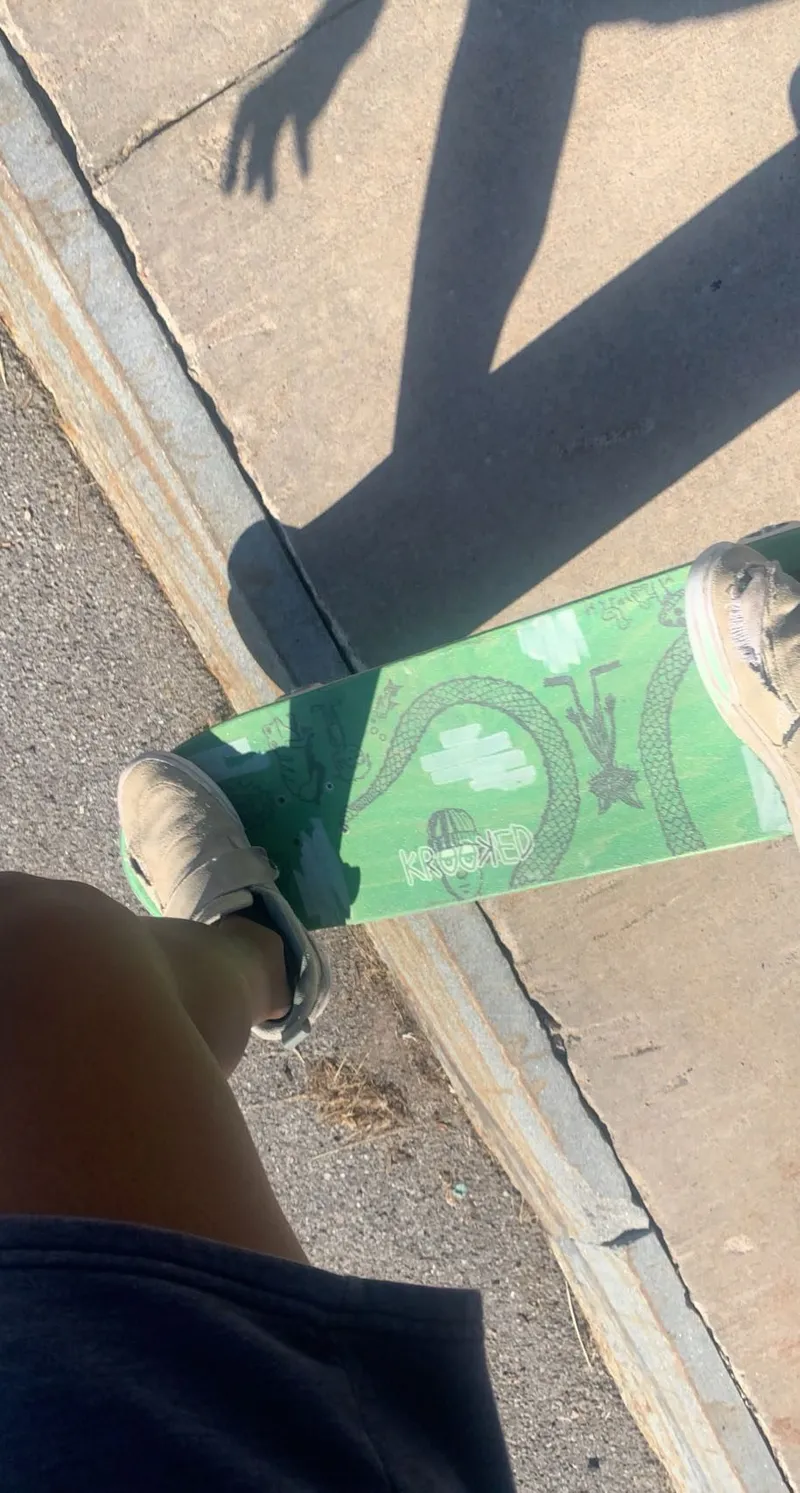Design painted on griptape.