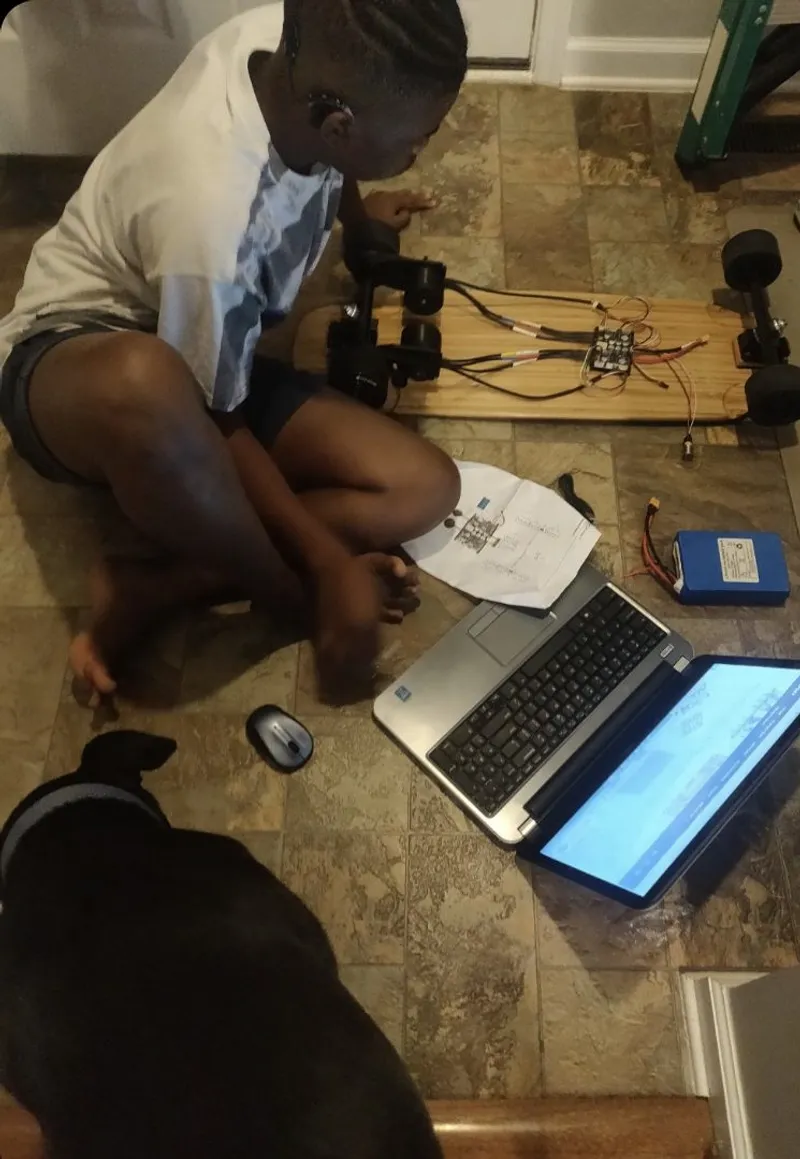 Wiring and setting up the electronics.